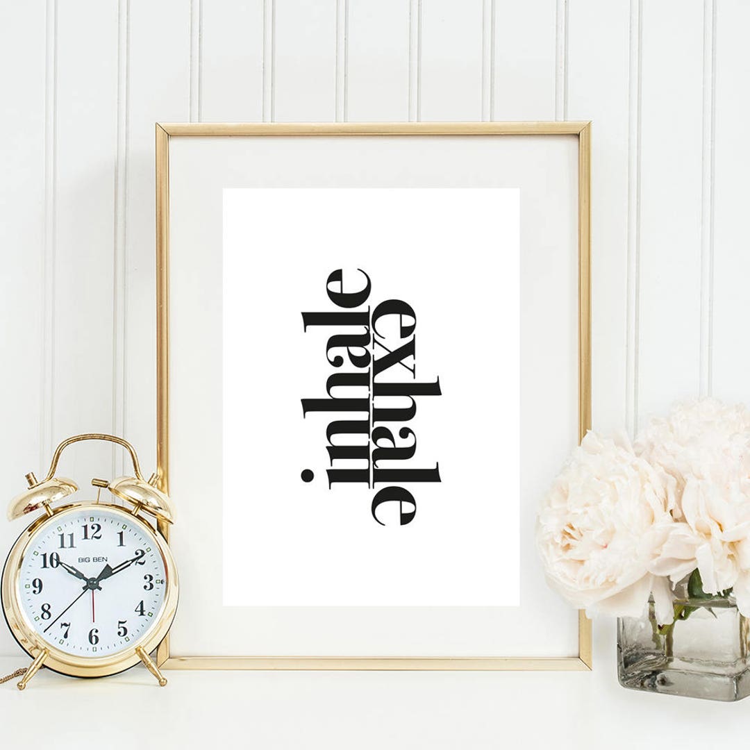 Inhale Exhale Prints, Inhale Exhale Printable, Inhale Print, Inhale ...