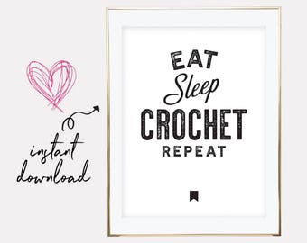 gift for crochet lover, crochet lover gift, crochet printable, crochet print, crochet poster, crochet, downloadable prints, printable art
