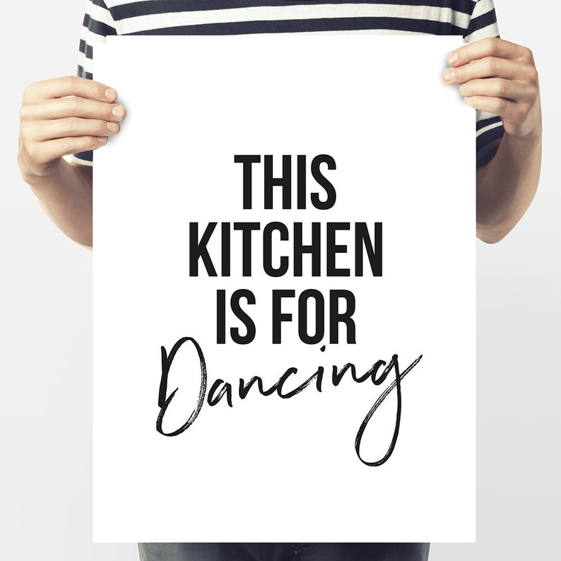 This Kitchen is for Dancing Print Kitchen Printables Kitchen - Etsy