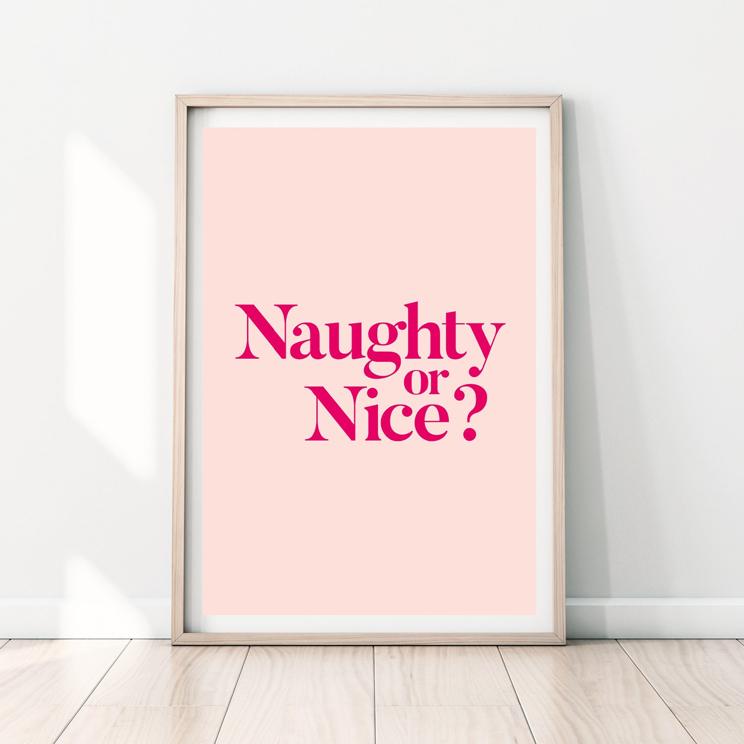Christmas Printable Art Naughty or Nice Christmas Prints | Etsy