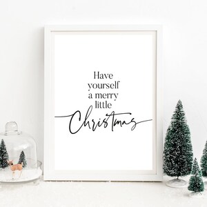 Have Yourself a Merry Little Christmas Printable, Christmas Wall Art ...