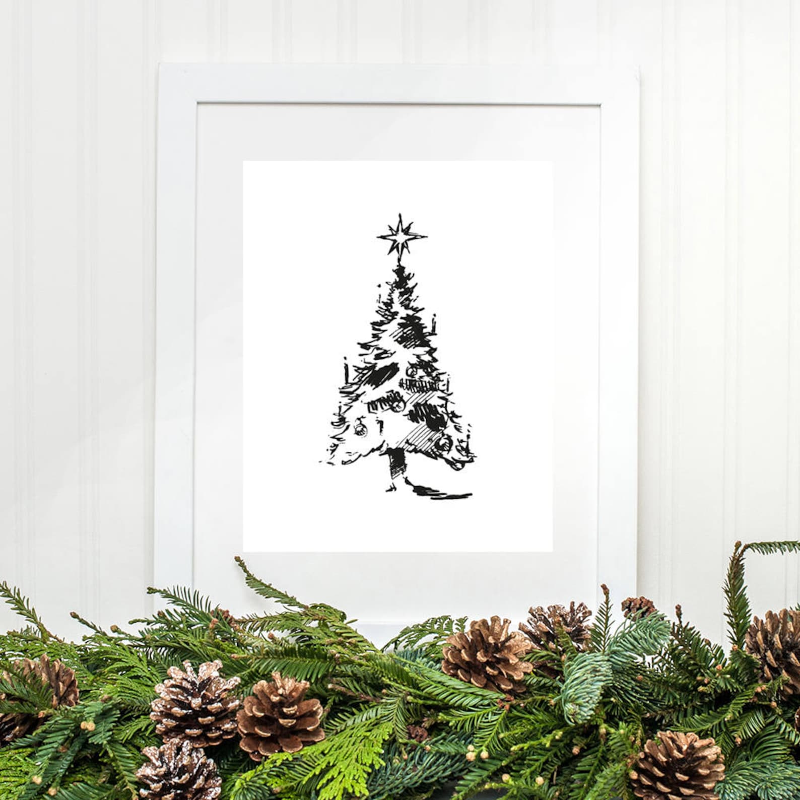 Christmas Printable Wall Art Minimalist Christmas Print | Etsy