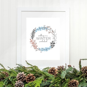 Christmas Print Winter Wonderland Christmas Printable Art - Etsy