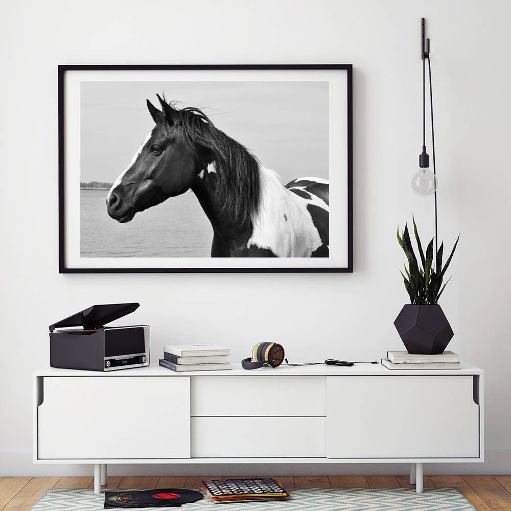 Horse Print Horse Prints Wall Art Horse Print Black and | Etsy