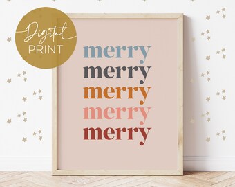 boho christmas printable wall art, neutral christmas printable, printable christmas prints, christmas prints, downloadable prints