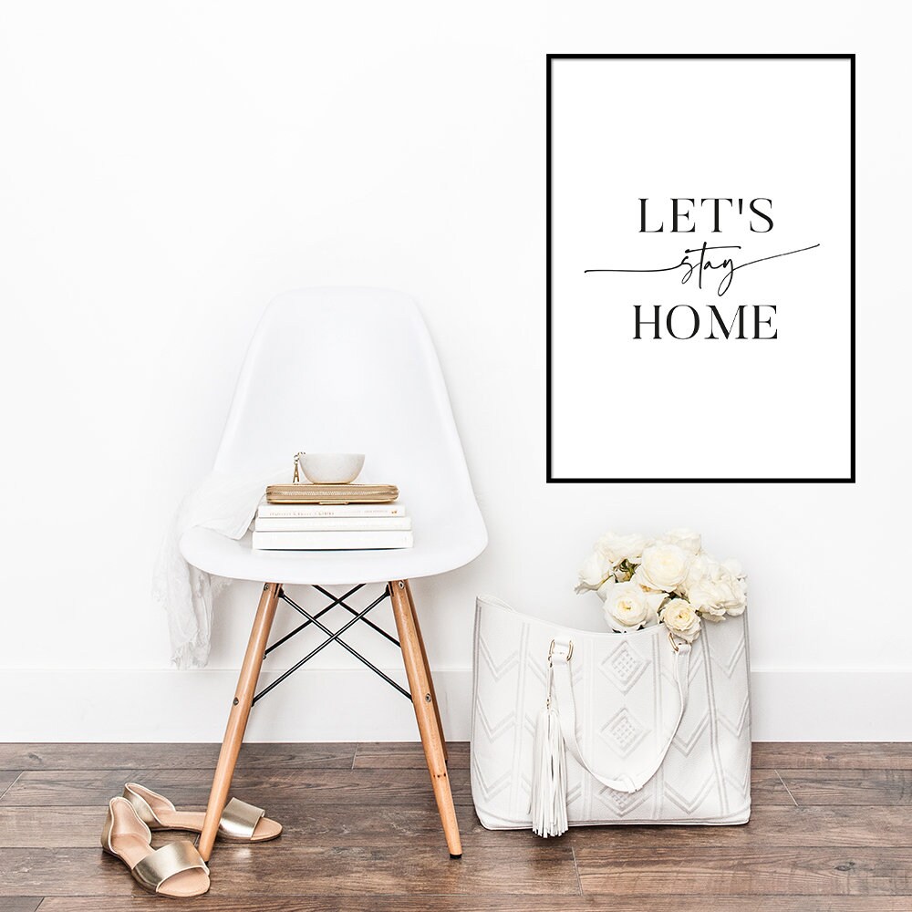 Stay home printable lets stay home printable lets stay home | Etsy