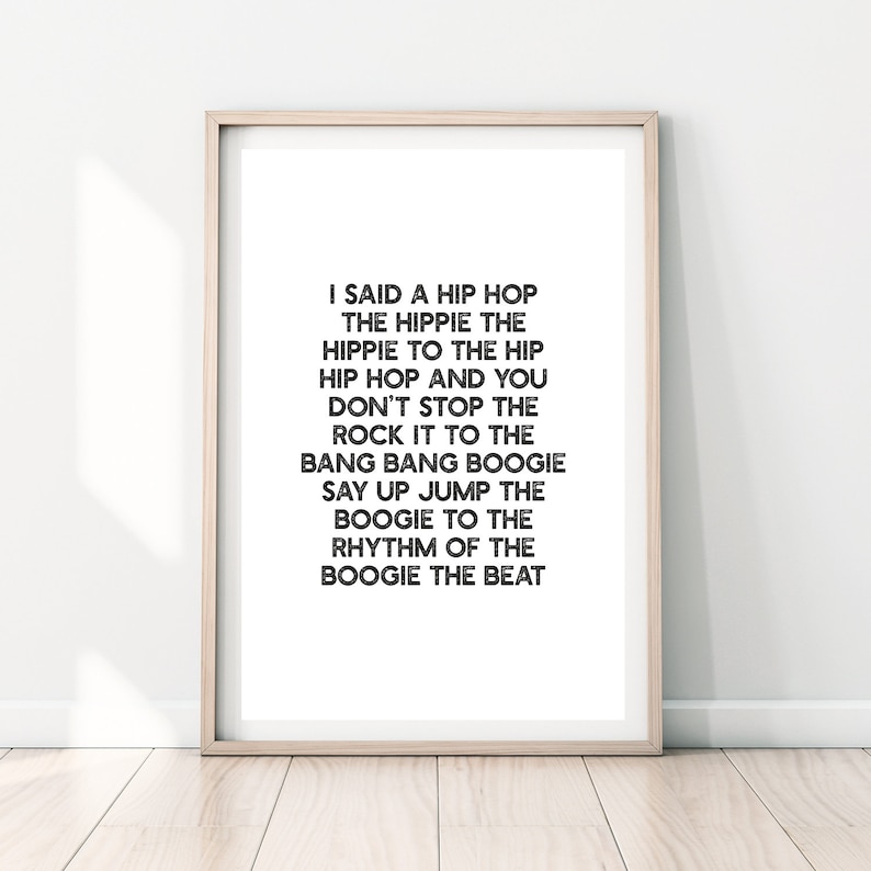 Rappers Delight Wall Art Rappers Delight Print Hip Hop Etsy