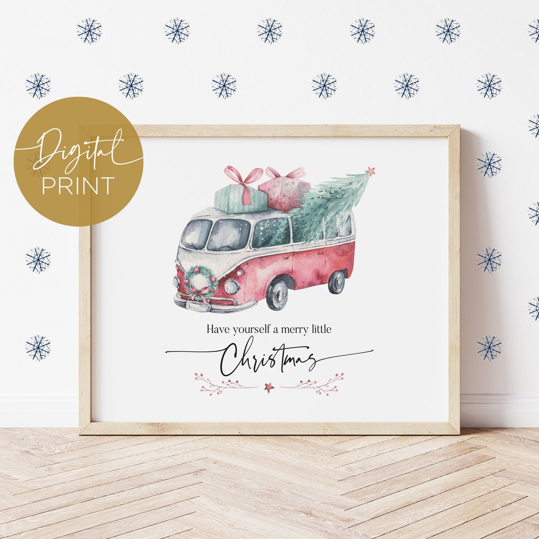 Christmas Truck Printable, Christmas Truck Print, Christmas Printable ...