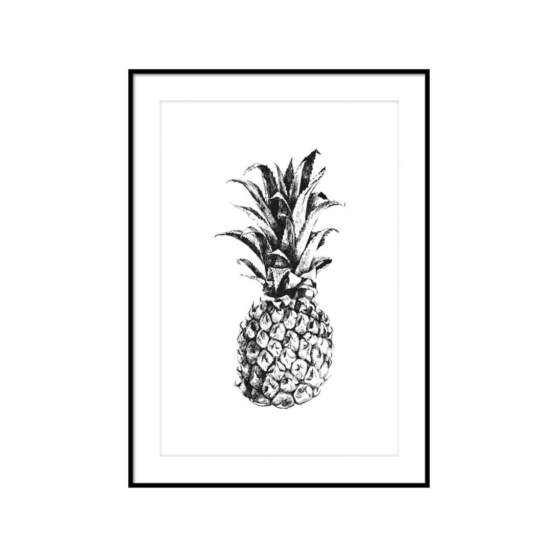 Pineapple Printable Pineapple Print Pineapple Digital Print Etsy