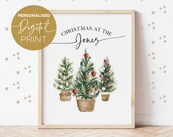 Personalised christmas family printable, christmas personalised printable, family christmas printable, christmas printable wall art, digital