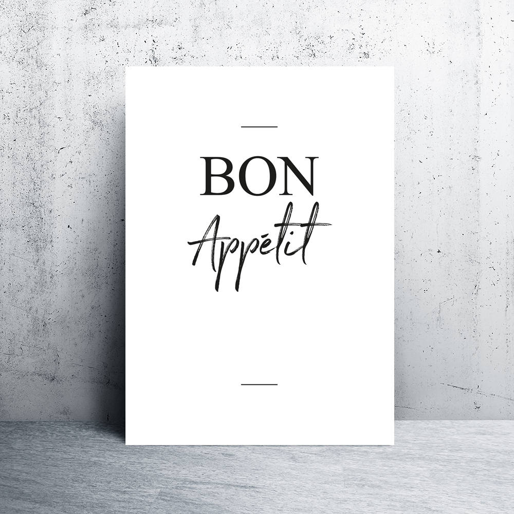 Kitchen Prints Kitchen Printables Bon Appetit Sign - Etsy