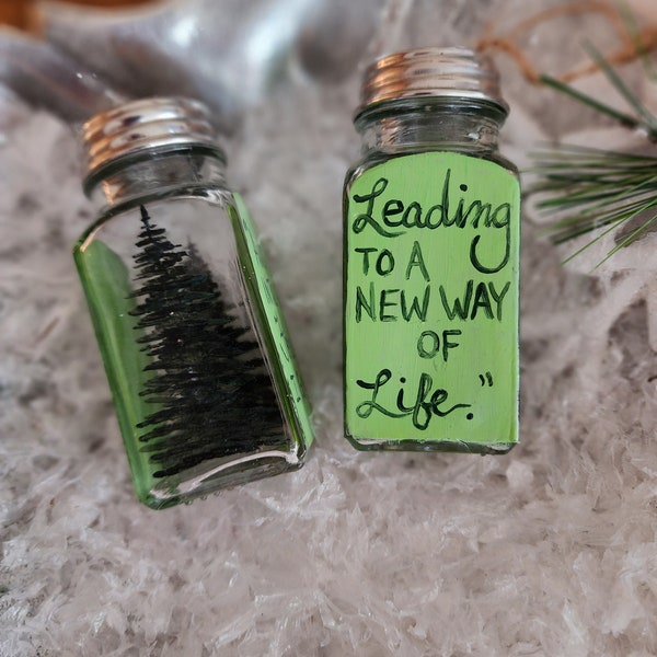 Bohemian Glass Salt and Pepper Shakers Etsy