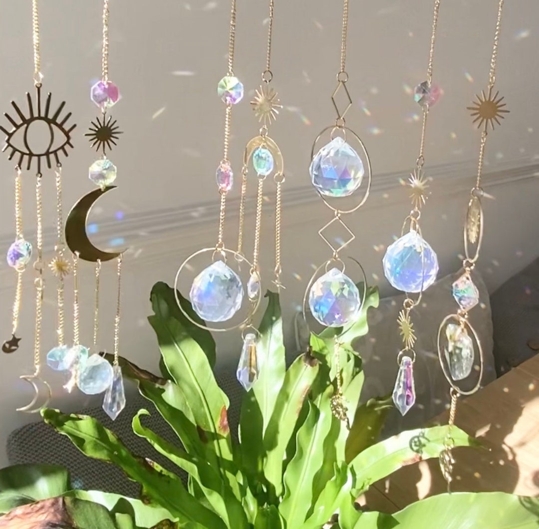 Crystal Boho Suncatcher Window Prism Charm Hanging Light Catcher ...
