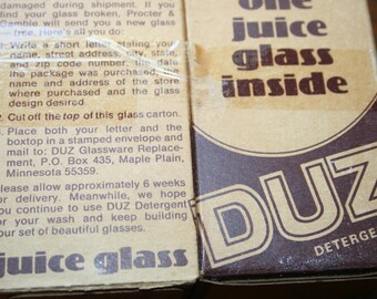 4 Vintage Brown Glasses Parfait Glass Duz Detergent Promotion Etsy