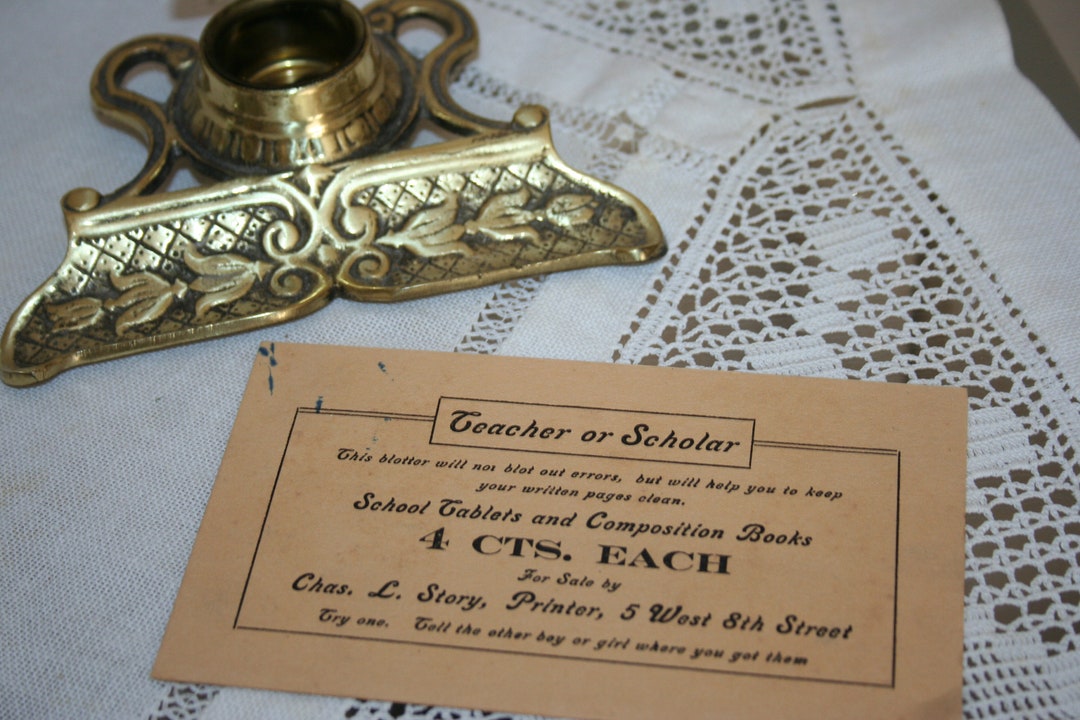 Vintage Ink Blotter Fountain Pen Ink Blotter Paper Ephemera Etsy