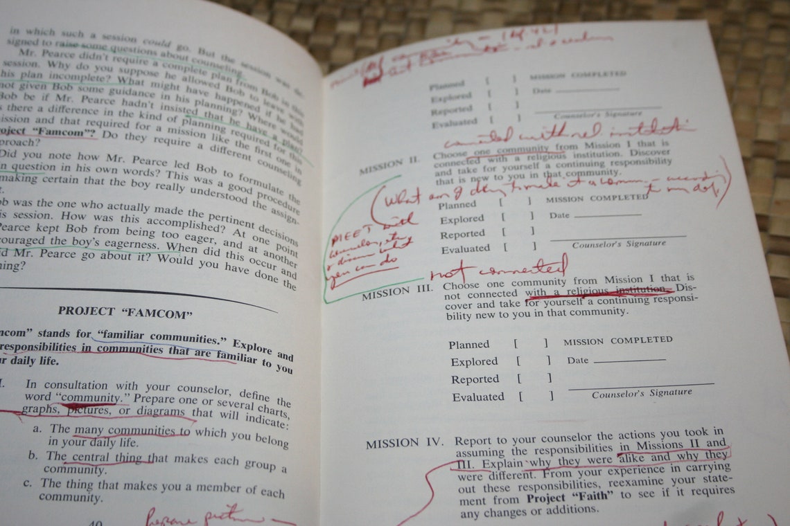 Boy Scouts God and Country Counselor's Manual Used Etsy