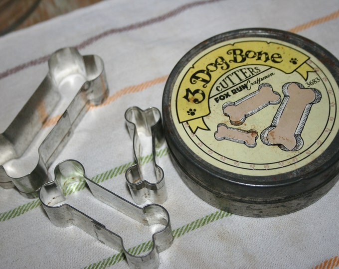 Dog Bone Biscuit Cutters Set of 3 Bone Shaped Cutters Dog Etsy