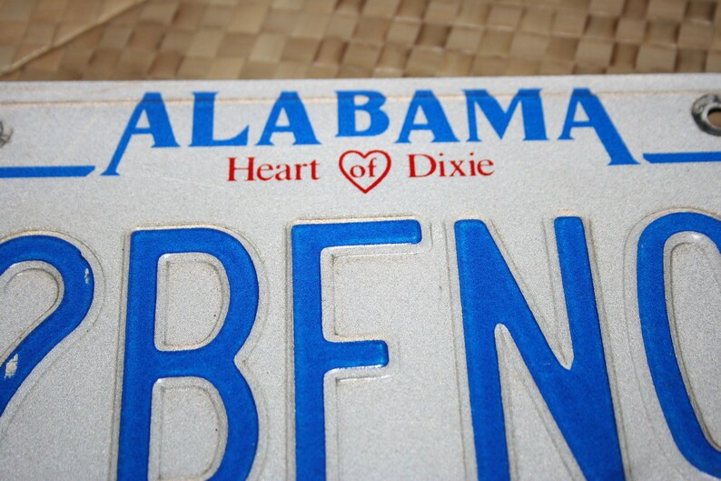 Alabama License Plate 1997 Alabama Tag Steampunk Man Cave Etsy