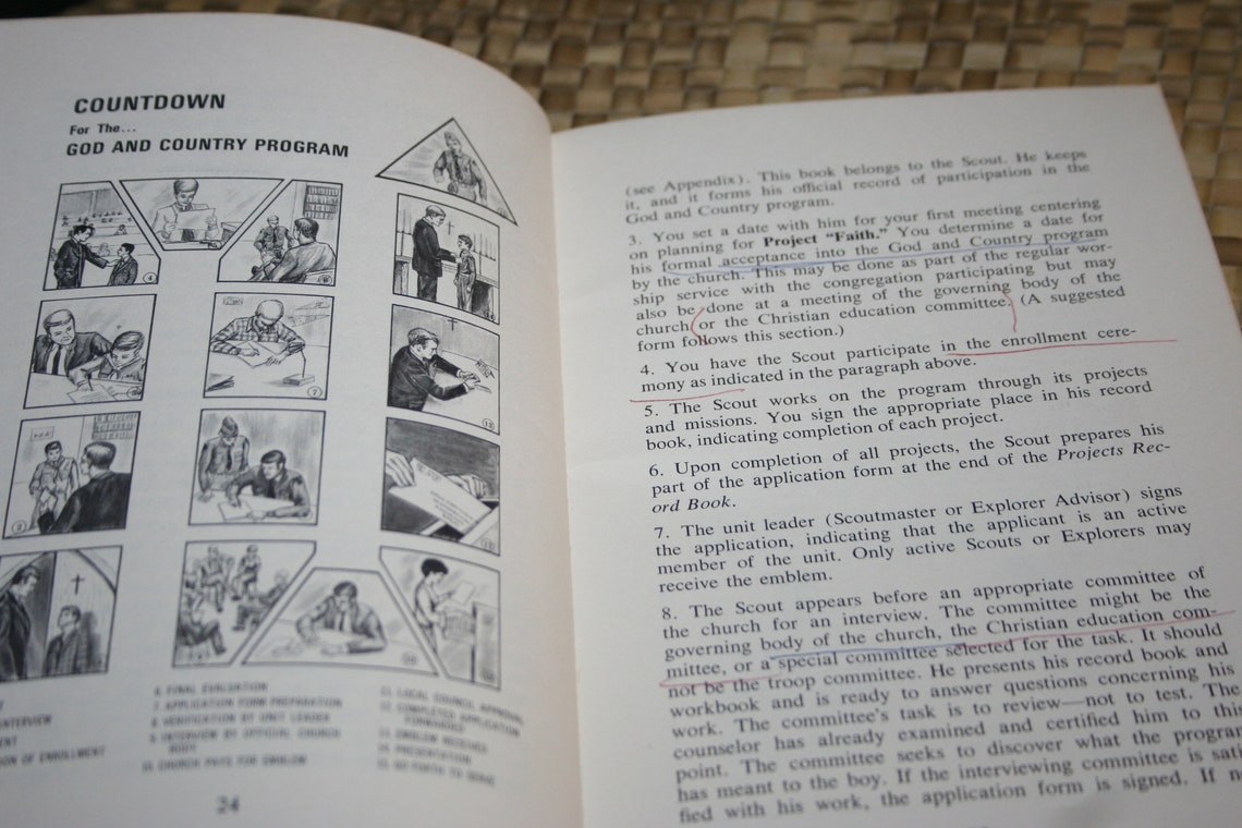 Boy Scouts God and Country Counselor's Manual Used Etsy