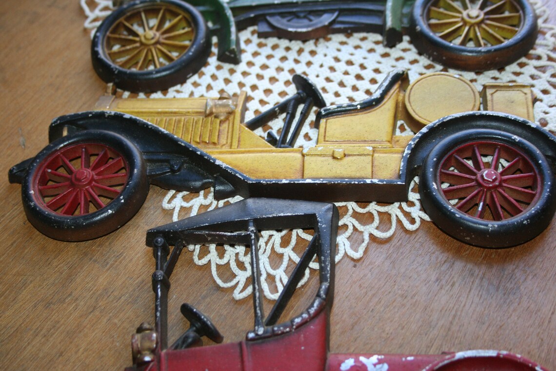 Vintage Sexton Metal Antique Car Wall Pieces Lot of 3 Vintage | Etsy