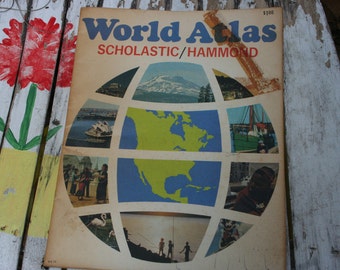 World Atlas , 1973 Scholastic Book Services , Educational First Atlas