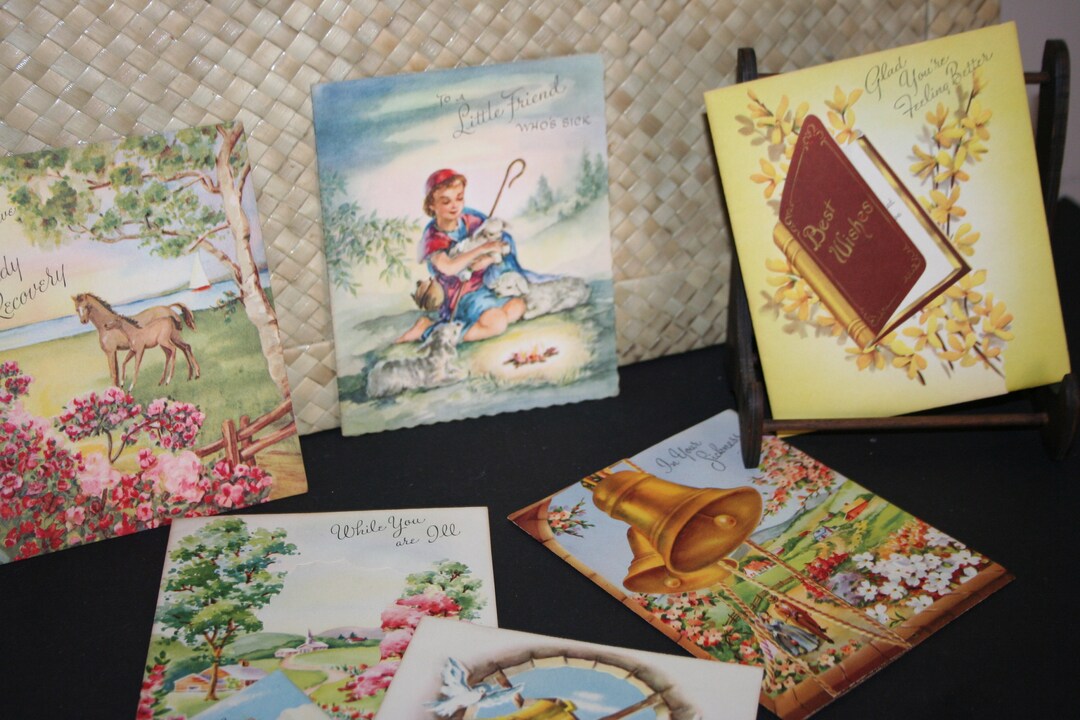 Vintage Get Well Cards, Sunshine Line America's Favorite Religious