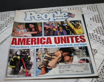 People Magazine, October 1, 2001, America Unites, Heroism, Hope, Post 9/11, Honoring and Remembering, Americans Helping Each Other, Remember