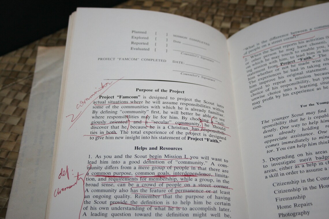 Boy Scouts God and Country Counselor's Manual Used Etsy