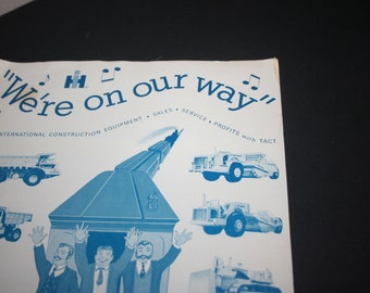 We're On Our Way, 1965 Sheet Music, Construction Company Promotional, International Construction Company Presentation, Vintage Sheet Music