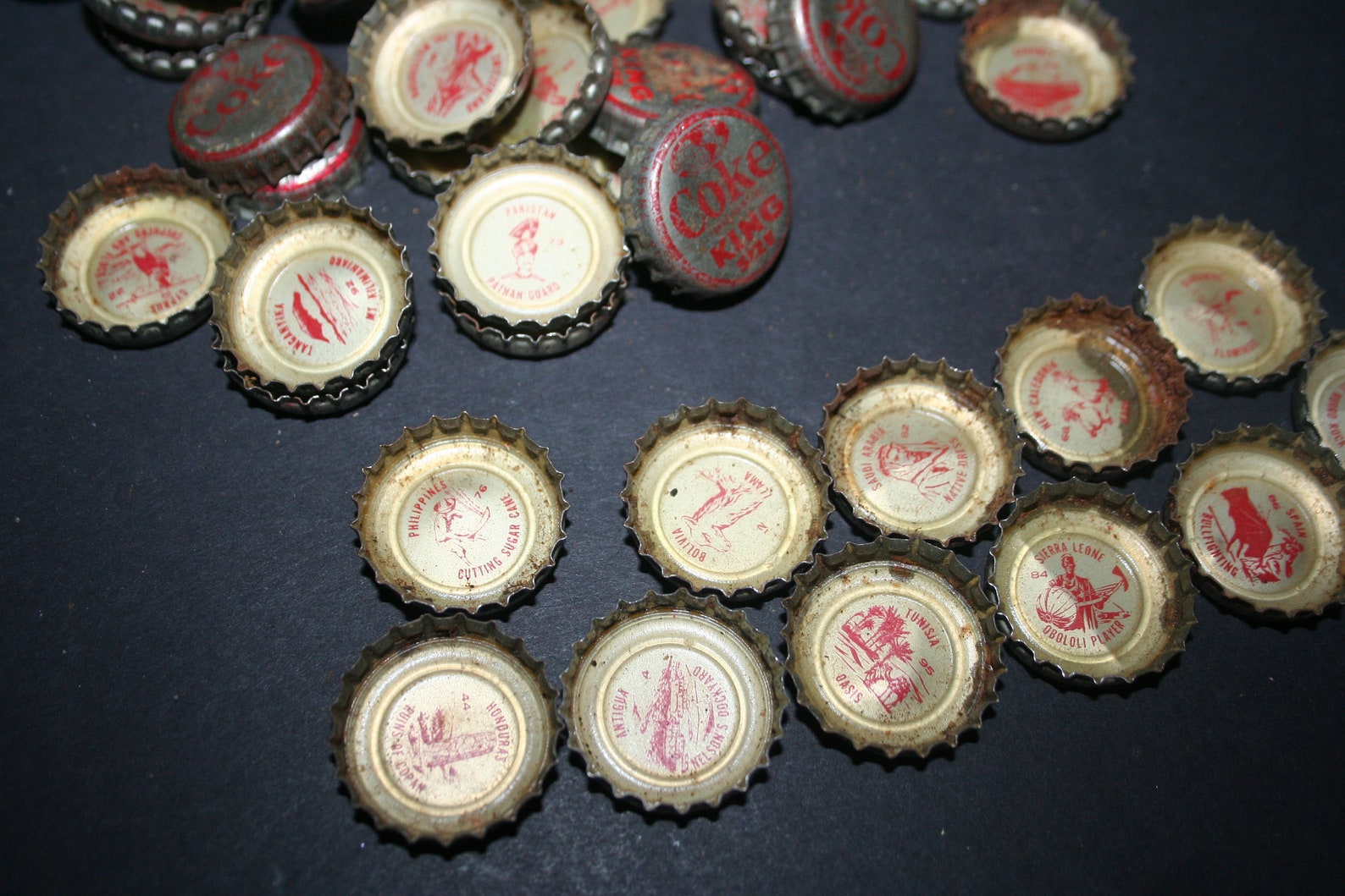 Vintage Coke King Bottle Caps Pictures Inside Top Lot of 50 Etsy