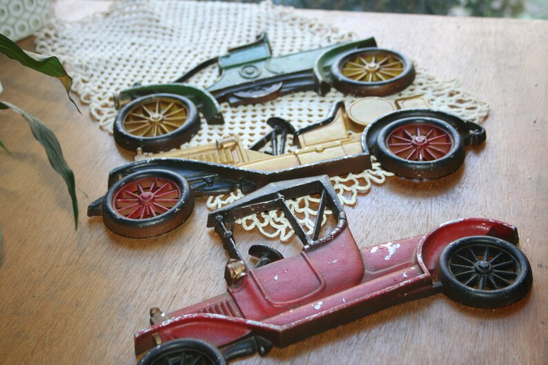 Vintage Sexton Metal Antique Car Wall Pieces Lot of 3 Vintage | Etsy