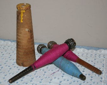 Vintage Textile Mill Memorabilia, Lot of Assorted Textile Mill Spindles, Textile Mill Spool, Textile Thread,  Industrial Decor, Steampunk