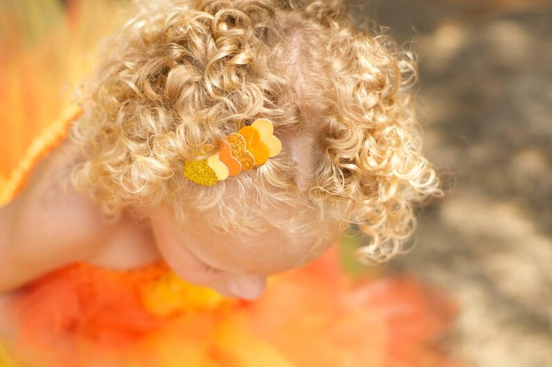 yellow toddler snap clips pink glitter hair snap clip Easter hair accessory for kids Spring heart hair clip for little girls