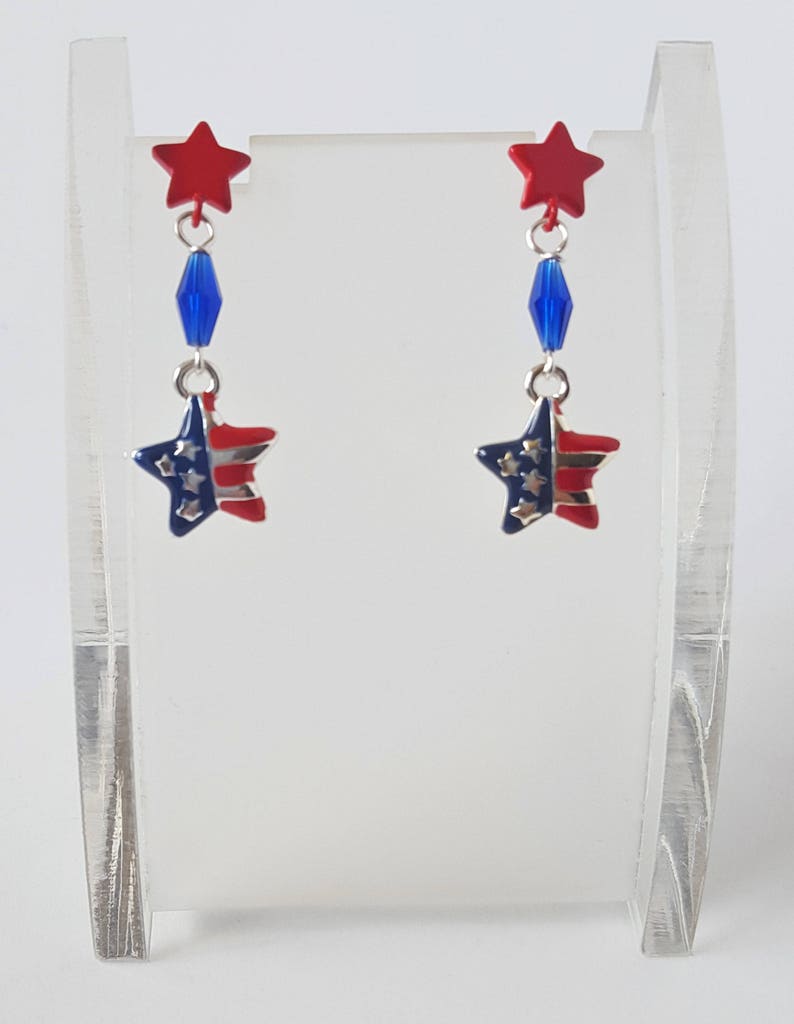 Patriotic Star Earrings