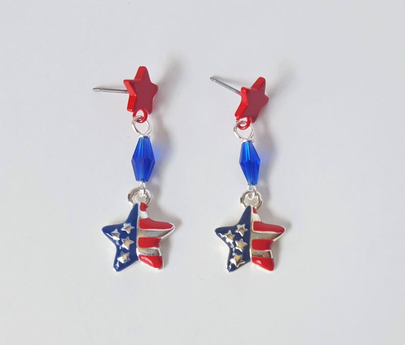 Patriotic Star Earrings