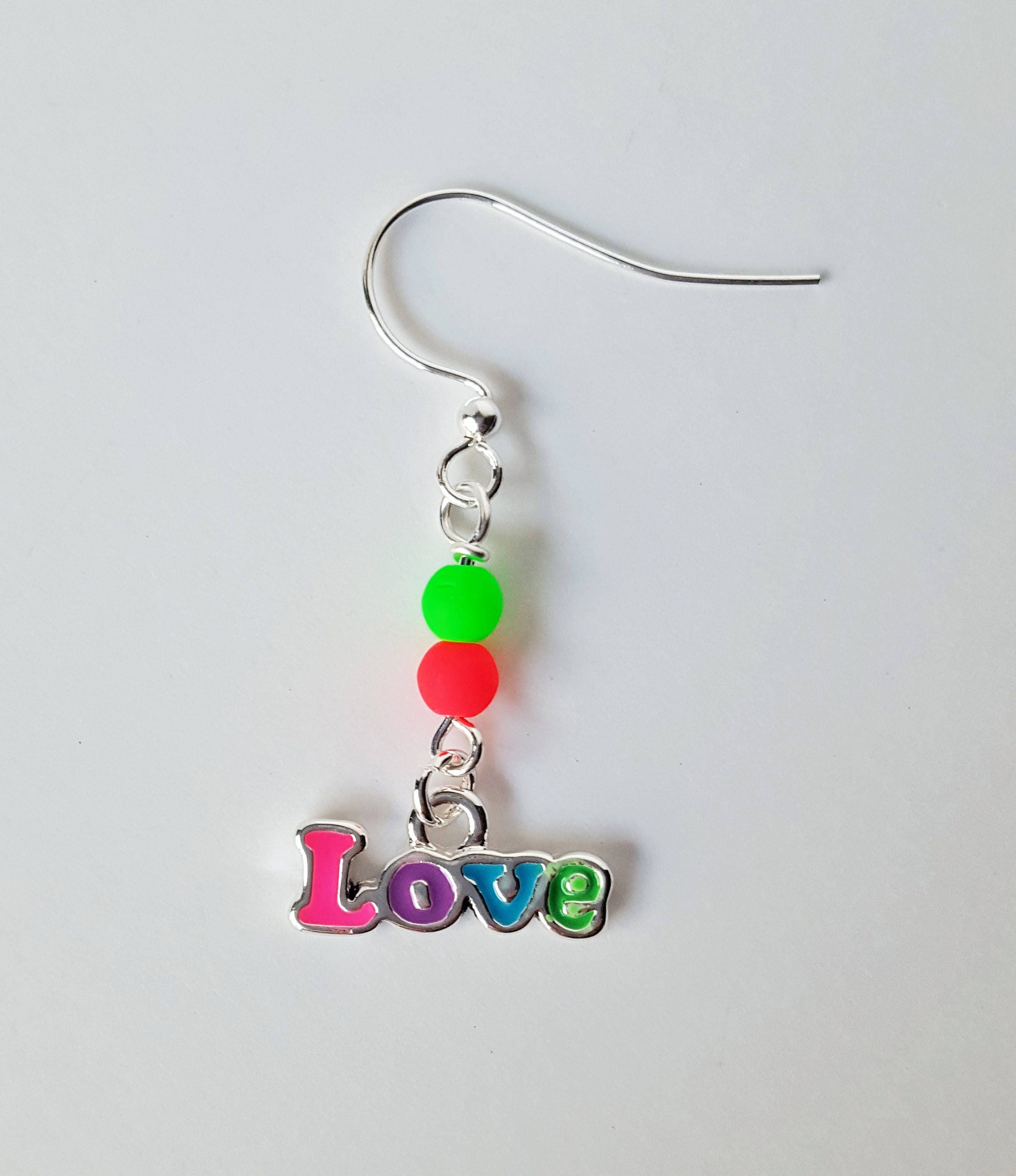 Blue Green Marble Mini Oval Lures of Love Earrings main image 1