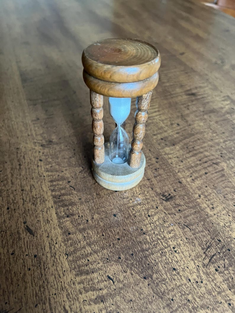 Wooden Hourglass Sand Timer 3 1/2 Minute Timer Bild 1