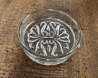 Small Clear Glass Trinket Dish Ring Dish Vintage Ashtray