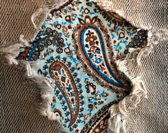 Black Swirl Peek a Boo IRON ON denim Patches Super Strong by Holey Patches