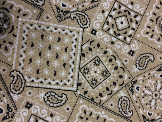 Assorted Bandana fabric "Peek a Boo" Denim Patches Handmade in the USA
