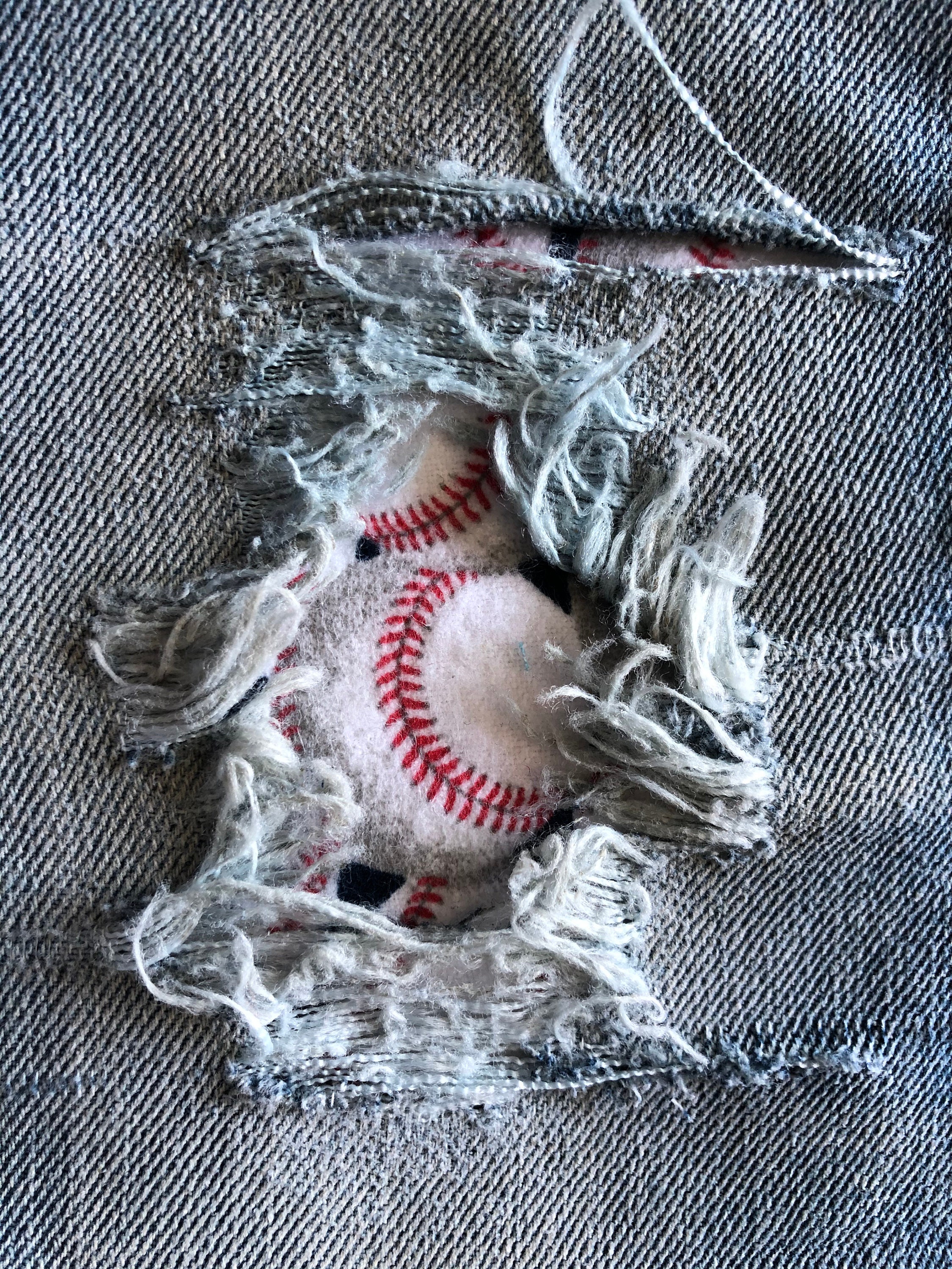 Baseball peek a Boo Jean Patches Super 