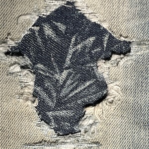 Crystal Denim 5&quot; x 8&quot; - 7.5oz  Cut to size, IRON ON Decorative &quot;Pretty Patches&quot;  by Holey Patches
