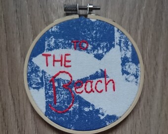 4 inch To The Beach Embroidery