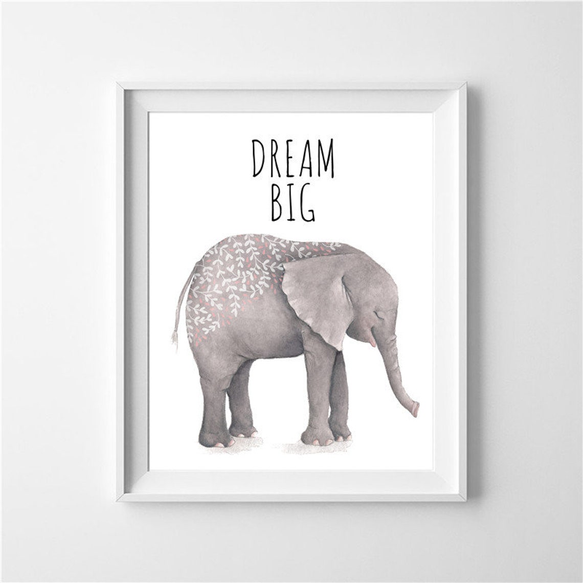 Zoo Animal Wall Art Safari Wall Decor Elephant Giraffe Fox Etsy