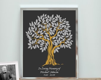 Personalized Funeral Memorial Guest Book Alternative, In Loving Memory Sign In - Digital Printable