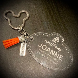 runDisney Cast Member Inspired Acrylic Key Chain