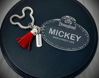 Disneyland Cast Member Inspired Acrylic Key Chain