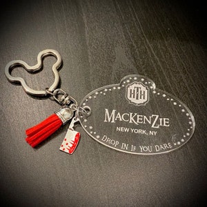 Hollywood Terror Hotel Cast Member Inspired Acrylic Key Chain