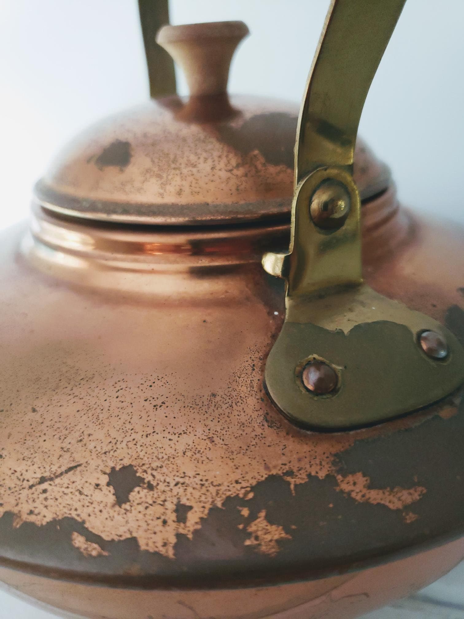 Old Teapot Copper Made in Portugal Etsy