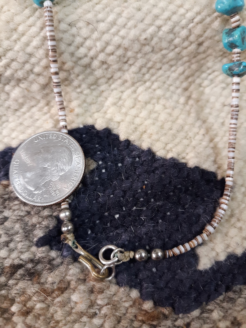 18 Vintage Natural Blue Turquoise Heishe choker